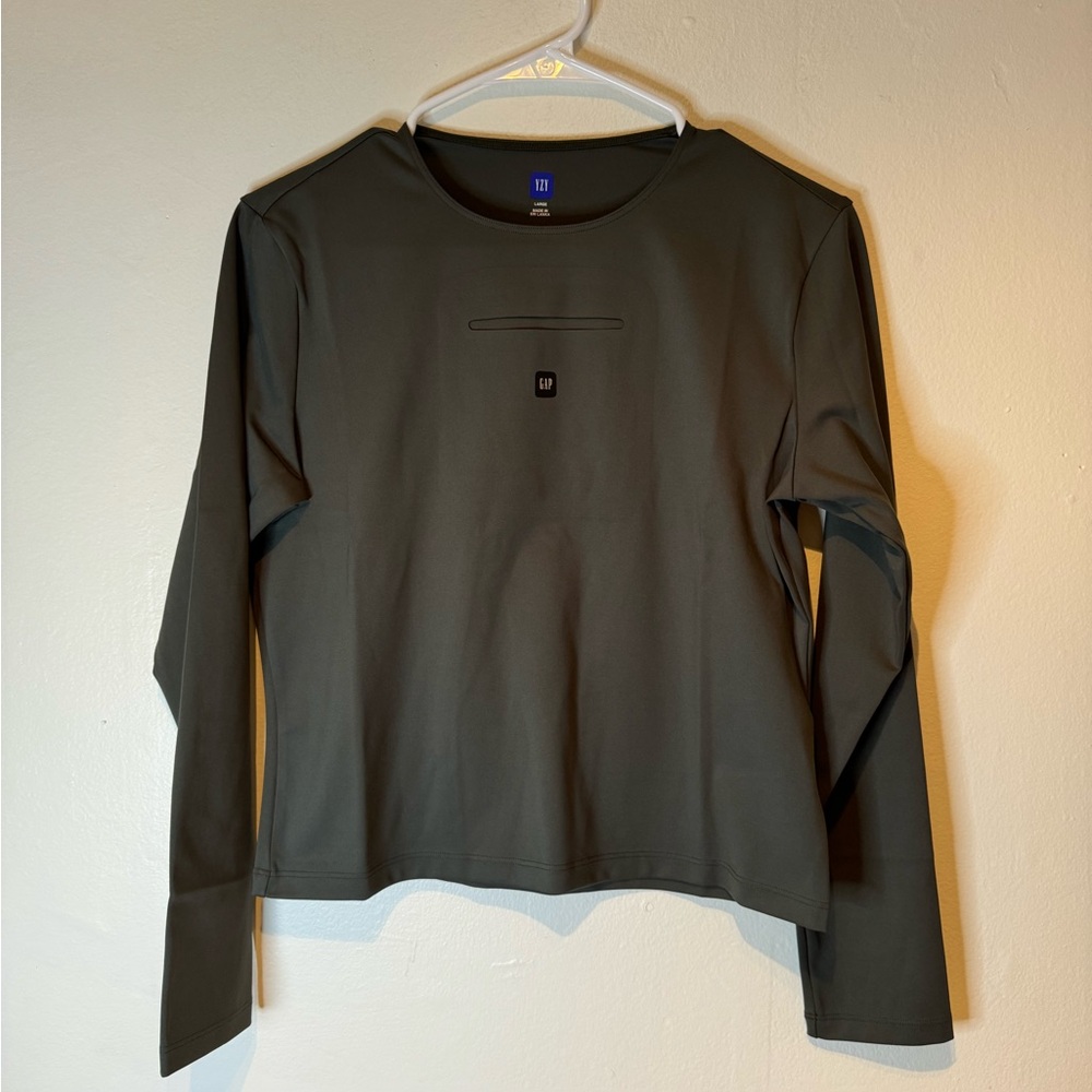 YZY Yeezy Gap 75 LS Crewneck Green Size L NEW Kanye Womens